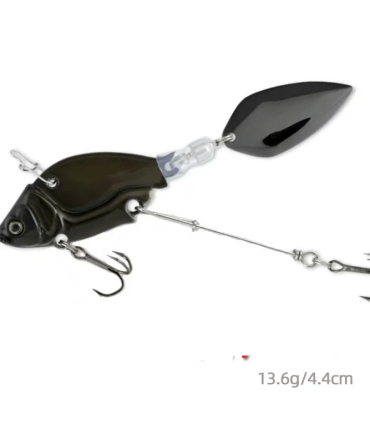 1Pcs Rotating Metal VIB vibration Bait Spinner Spoon Fishing Lures 13.6g 4.4cm Jigs Trout Winter Fishing Hard Baits Tackle Pesca
