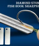 Fishing Hook Sharpener Portable Diamond Stone Fish Hook Sharpen Tools Knife Whetstone Keychain for Outdoor Fishing Accessories