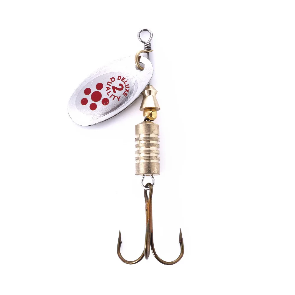 10Pcs 6.7cm 7g Spinner Spoon Metal Bait Fishing Lure Sequins Crankbait Spoon Baits for Bass Trout Perch Pike Rotating 4