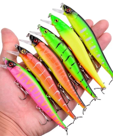 1PCS 115mm 14g Minnow Fishing Lure Wobblers Sinking Deep Artificial Quality Plastic Hard Bait Crankbait Pesca Bass Tackle 2