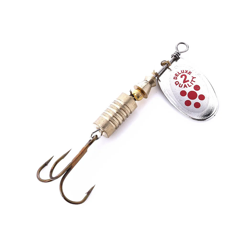 10Pcs 6.7cm 7g Spinner Spoon Metal Bait Fishing Lure Sequins Crankbait Spoon Baits for Bass Trout Perch Pike Rotating 3