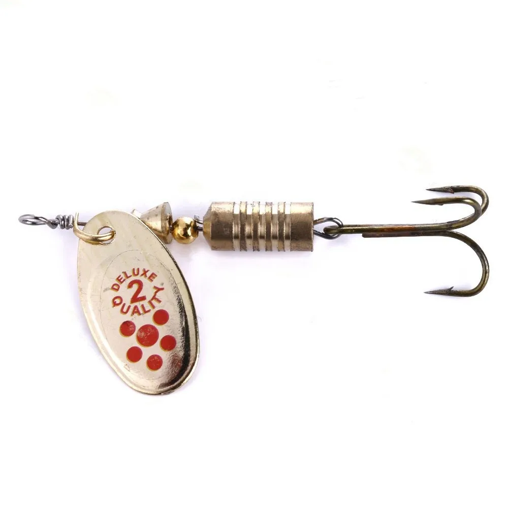 10Pcs 6.7cm 7g Spinner Spoon Metal Bait Fishing Lure Sequins Crankbait Spoon Baits for Bass Trout Perch Pike Rotating 2
